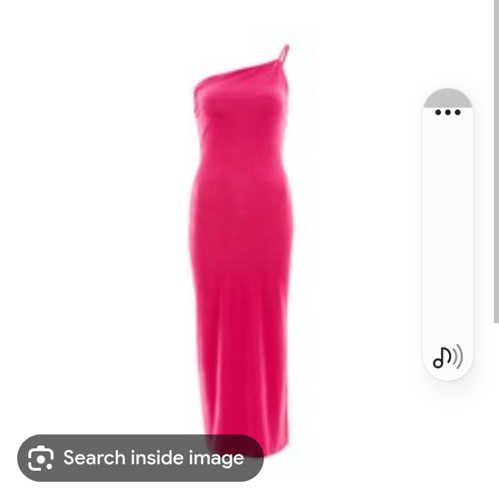 Pink midi pamela echevarria dress, velvet texture - Picture 1 of 9